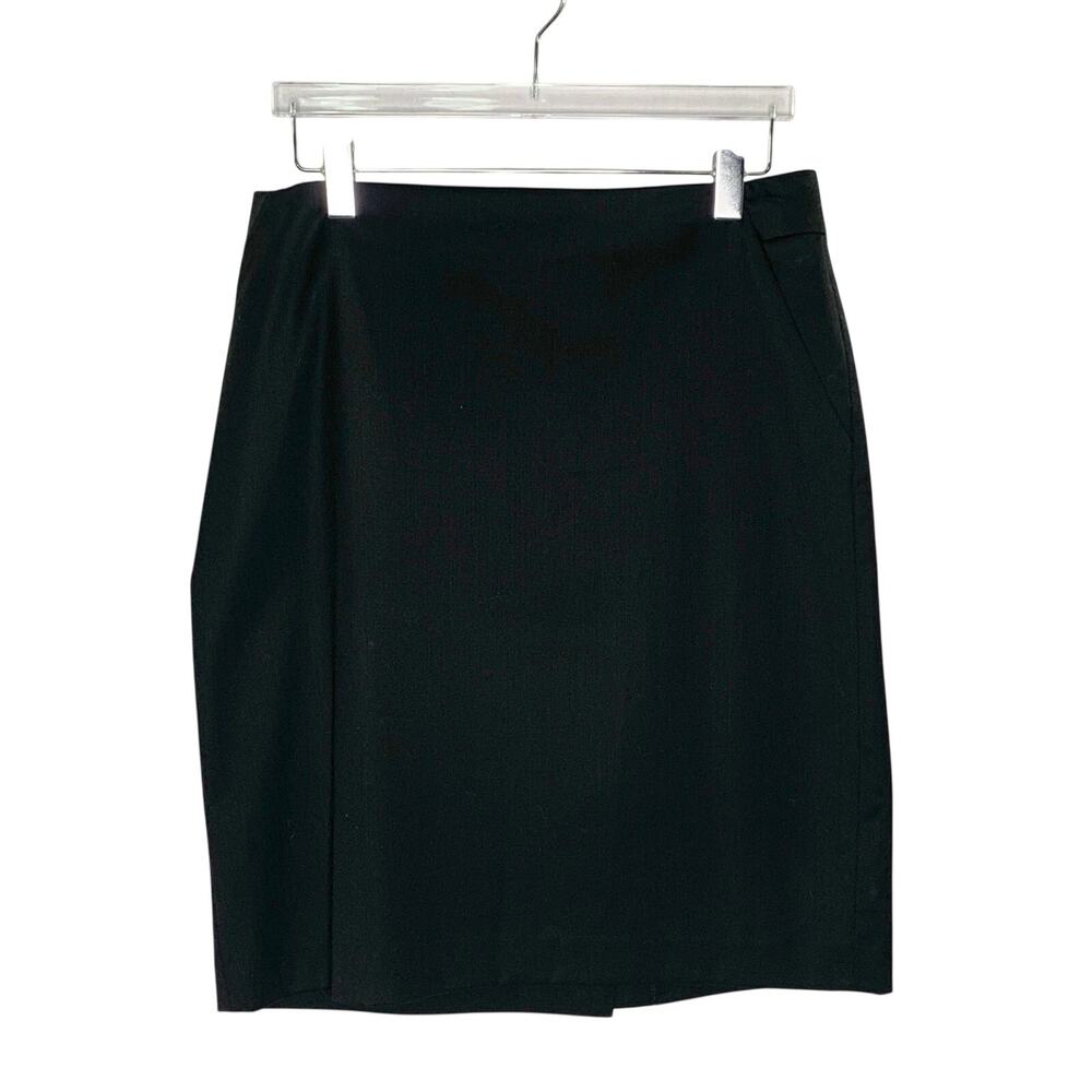 Reiss Harper Pencil Skirt 12 Black Minimalist Capsule Wardrobe Career Office